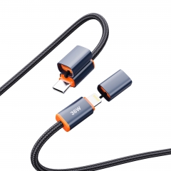 Magnetic Aluminum Alloy Shell 36W Fast Charging Data Cable