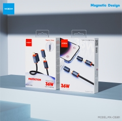 Magnetic Aluminum Alloy Shell 36W Fast Charging Data Cable