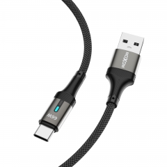 1m Smart Power-Off Aluminum Shell Braided Data Cable