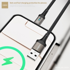 1m 3A Output Smart Power-Off Aluminum Shell Braided Data Cable