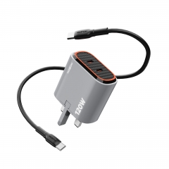 120W Super Fast Charging Dual USB-C Ports UK Charger