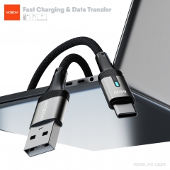 1m Smart Power-Off Aluminum Shell Braided Data Cable