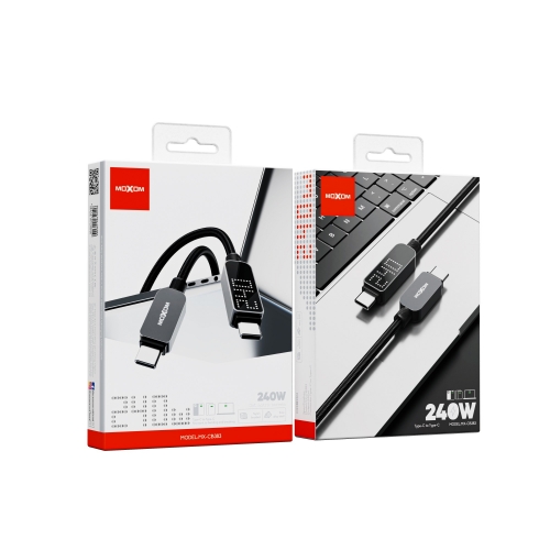 Zinc Alloy Shell Dot Matrix Screen 240W Fast Charging Data Cable