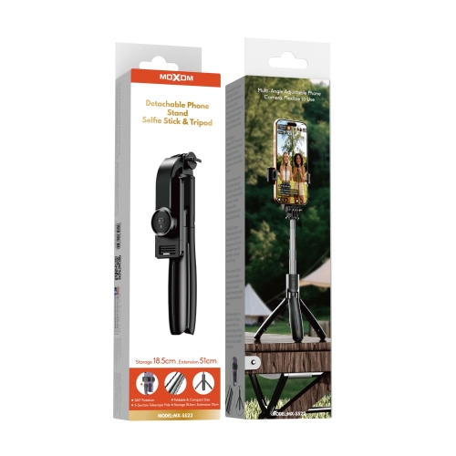 Detachable Phone Stand, Selfie Stick & Tripod