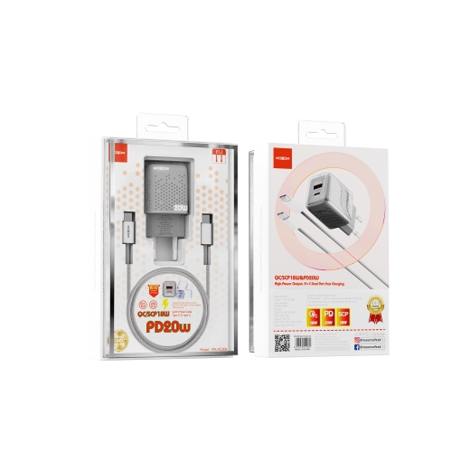 "QC/SCP18W&PD20W High-Power Output A+C Dual Port Fast Charging"