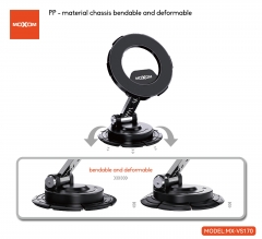 Magnetic holder for dashboards of different slopes