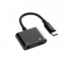 Type-C to 3.5mm+Type-C Charge Adapter