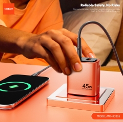 GaN PD45W，QC18W EU Travel Charger