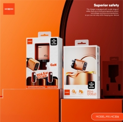 GaN PD45W,QC18W UK Travel Charger