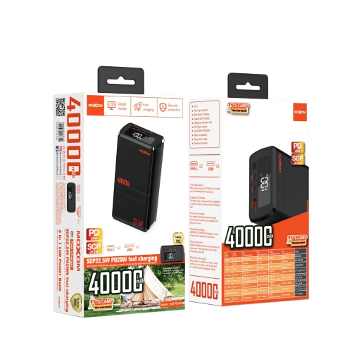 "SCP22.5W 40000mAh 3 in 1 LCD Power Bank"