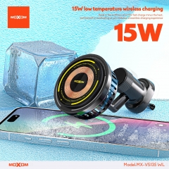 15W Magnetic Wireless Charging Car Holder With Fan