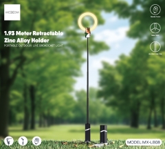 1.93 meter retractable zinc alloy holder