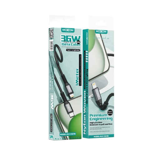 "PD36W Nylon Woven Data Cable Type-C to Lightning 1M"