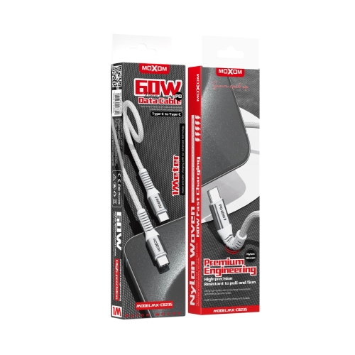 "PD 60W Nylon Woven Data Cable Type-C to Type-C 1M"