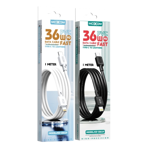 "PD 36W PVC Fast Data Cable Type-C to Lightning 1M"