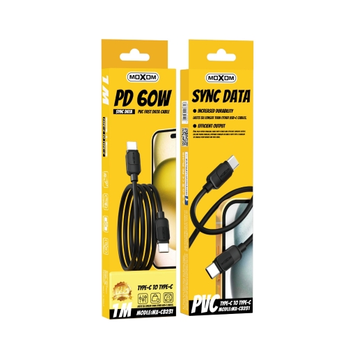 "PD 60W PVC Fast Data Cable 1M Type-C To Type-C"