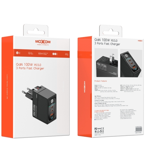 "GaN 100W PD3.0 3 Ports Fast Charger"