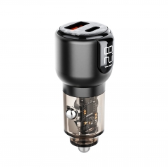 75W Transparent LCD Car Charger