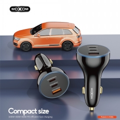 100W+30W+30W 3 Ports Car Charger