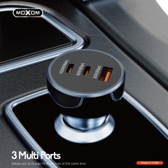 100W+30W+30W 3 Ports Car Charger