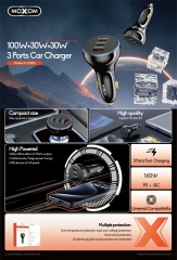 100W+30W+30W 3 Ports Car Charger