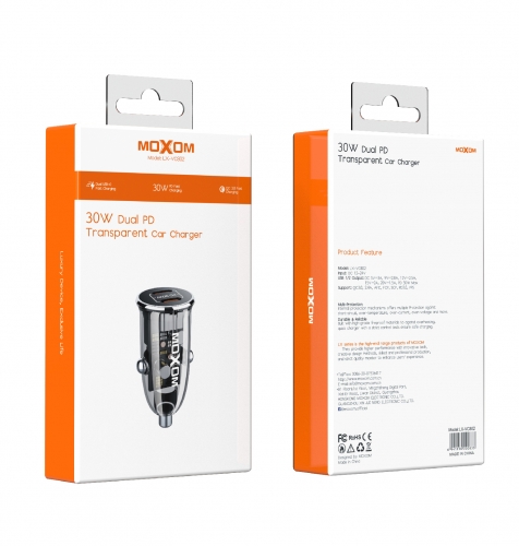 "30W Dual PD Transparent Car Charger"