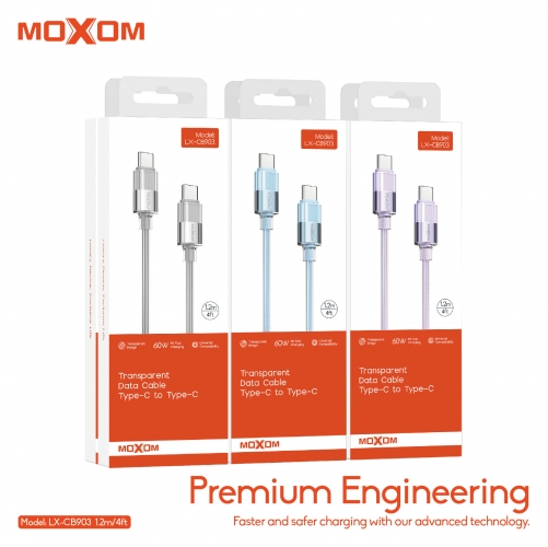 "PD60W Transparent Data Cable 1.2m/4ft"