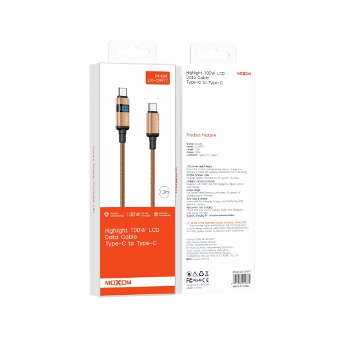 "Highlight 100W LCD Fast Charging Data Cable Type-C to Type-C"