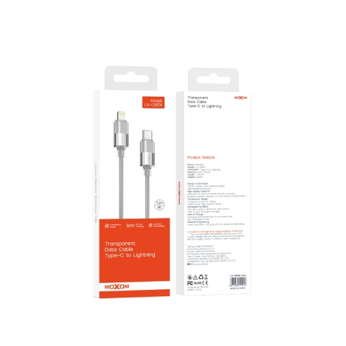 "PD36W Transparent Data Cable 1.2m/4ft"