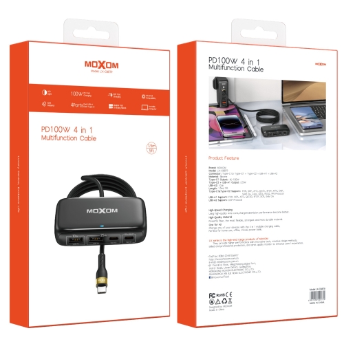 "PD100W 4 in 1 Multifunction Cable 1.5m 5ft"