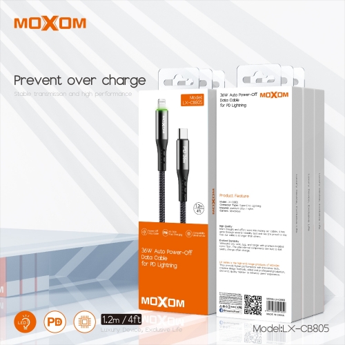 "36W Auto Power-Off Data Cable for PD Lightning"