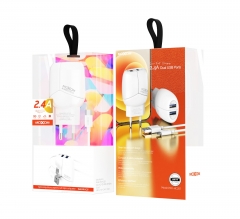 2.4A Dual USB Ports Secure Fast Charging