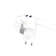 2.4A Dual USB Ports Secure Fast Charging