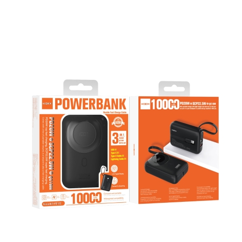 "3 IN 1 LCD PD20W QC18W SCP22.5W 10000mAh POWER BANK"