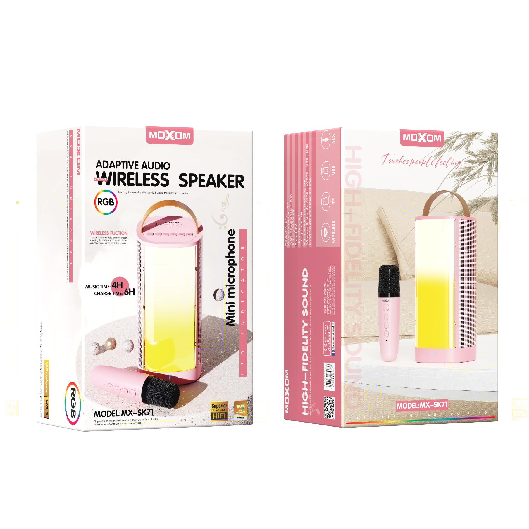 Adaptive Audio RGB Wireless Karaoke Speaker
