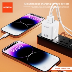 2.4A Dual - USB port travel charger