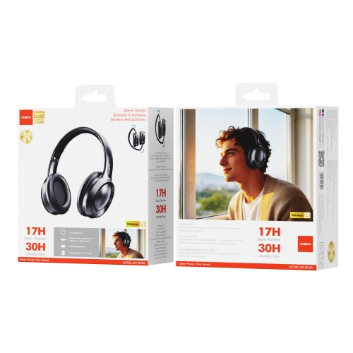 40mm Drivers, Foldable & Portable Wireless Headphones
