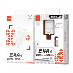 2.4A Dual - USB port travel charger