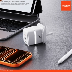 USB-A + Type-C Dual Ports Output Fast Charger (UK Plug)