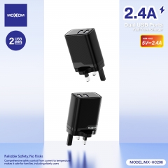 2.4A Dual USB UK Travel Charger