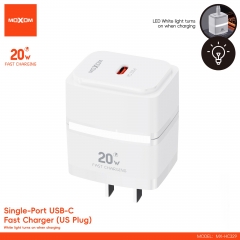 Single‑Port 20W USB‑C Fast Charger (US Plug)