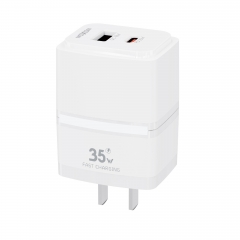 PD35W, QC18W Dual-Port Output Fast Charger (US Plug)