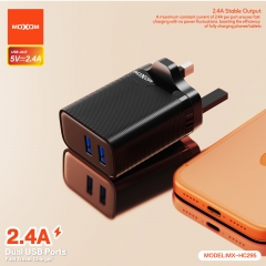 2.4A Dual USB UK Travel Charger