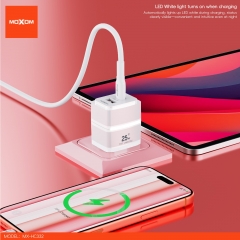 USB-A + Type-C Dual Ports Output Fast Charger (US Plug)