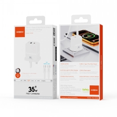 PD35W, QC18W Dual-Port Output Fast Charger (UK Plug)