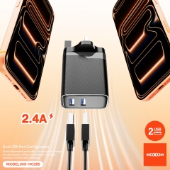 2.4A Dual USB UK Travel Charger