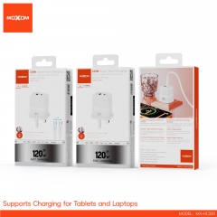 120W Super Fast Charging USB-A + Type-C Dual-Port Output Charger (UK Plug)