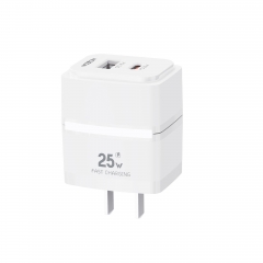 USB-A + Type-C Dual Ports Output Fast Charger (US Plug)