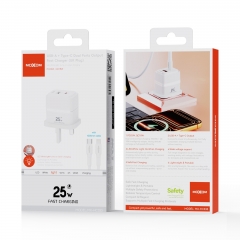 USB-A + Type-C Dual Ports Output Fast Charger (UK Plug)