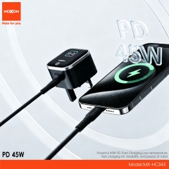 PD45W TFT Display Touch Screen Single Type-C Port UK Charger
